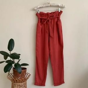 Zara Trafaluc Coral High Waist Pants